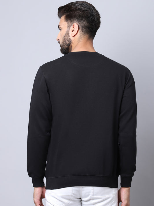 Cantabil Black Sweatshirt for Men's (7008216219787)