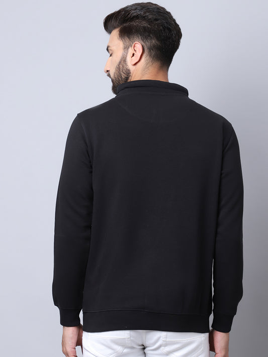 Cantabil Black Sweatshirt for Men's (7018466836619)