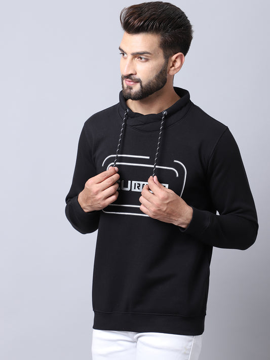 Cantabil Black Sweatshirt for Men's (7018466836619)