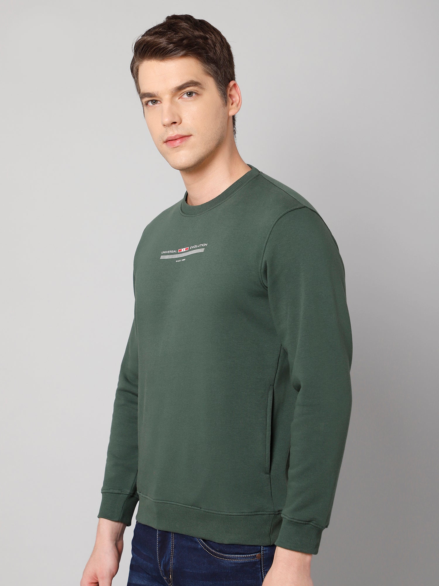 Cantabil Mens Green Sweatshirt (7030922346635)