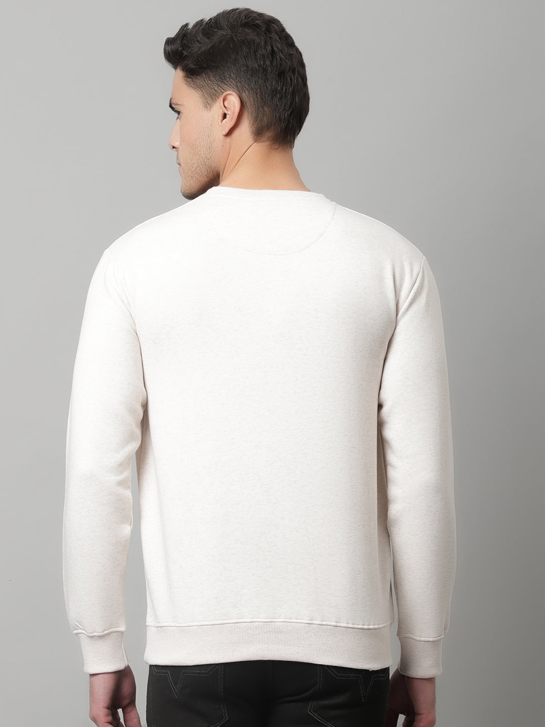 Cantabil Mens Ecru Melange Sweatshirt (7047821131915)