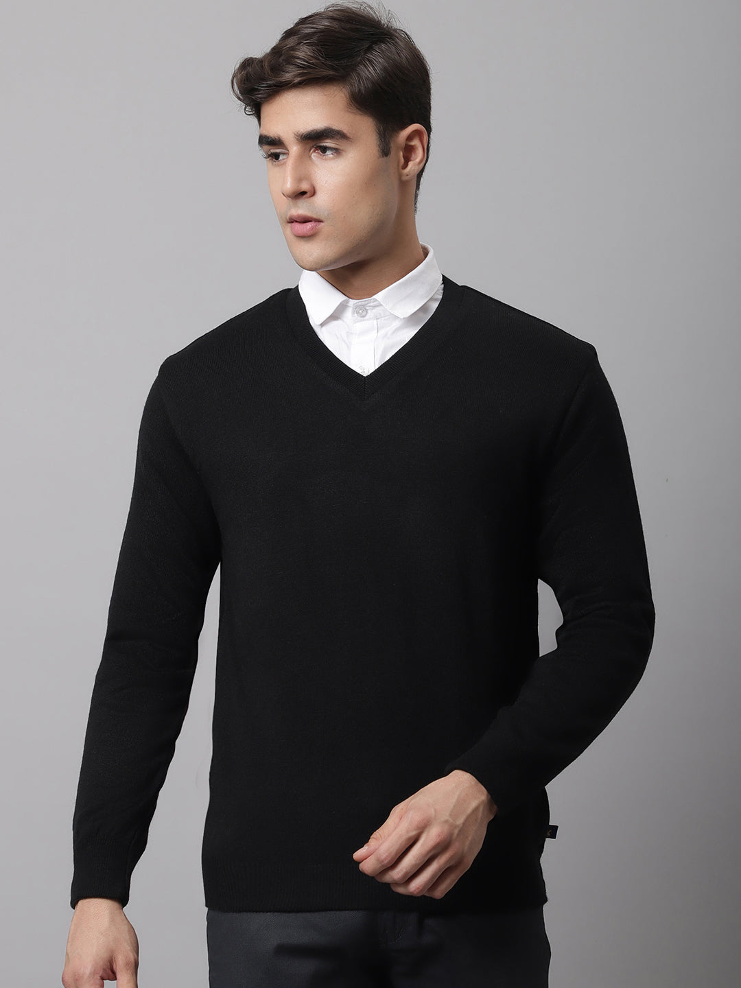 Cantabil  Men Black Sweater (7045130485899)