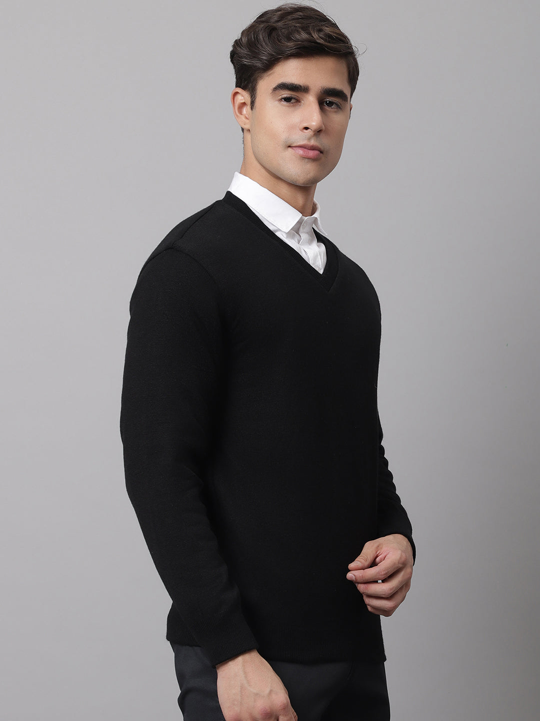 Cantabil  Men Black Sweater (7045130485899)