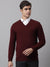 Cantabil  Men Maroon Sweater (7044696899723)