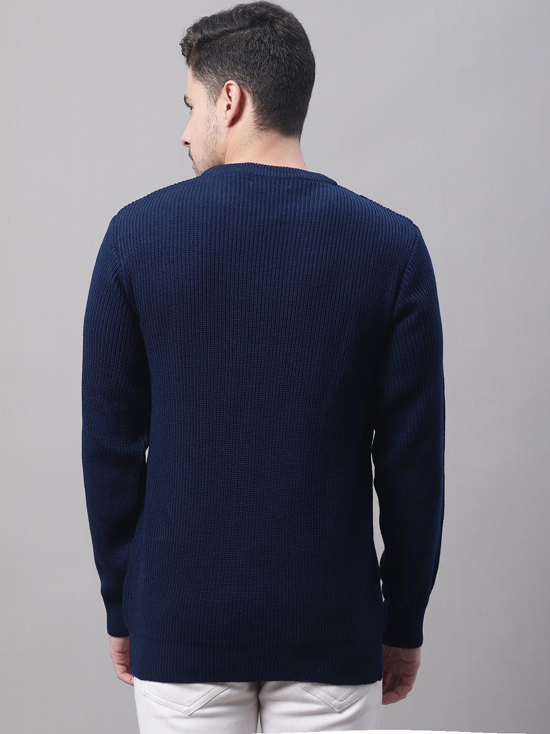 Cantabil Men Ink Blue Sweater (7089016438923)