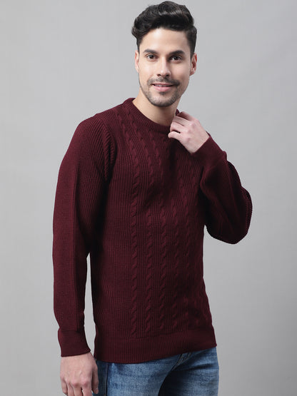 Cantabil Men Maroon Sweater (7087829778571)