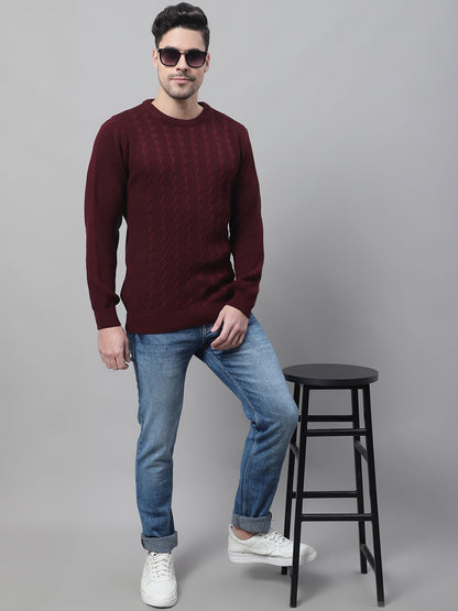 Cantabil Men Maroon Sweater (7087829778571)