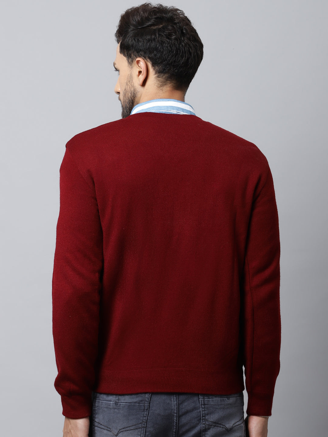 Cantabil Mens Maroon Sweater (7031660085387)