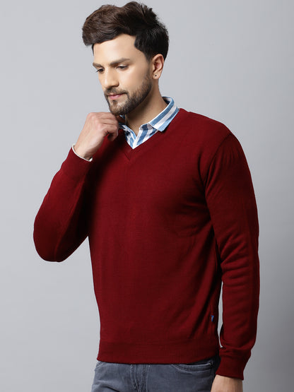 Cantabil Mens Maroon Sweater (7031660085387)