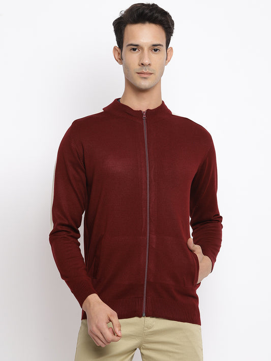 Cantabil Men Maroon Sweater (7047295565963)