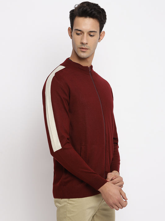 Cantabil Men Maroon Sweater (7047295565963)
