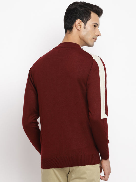 Cantabil Men Maroon Sweater (7047295565963)