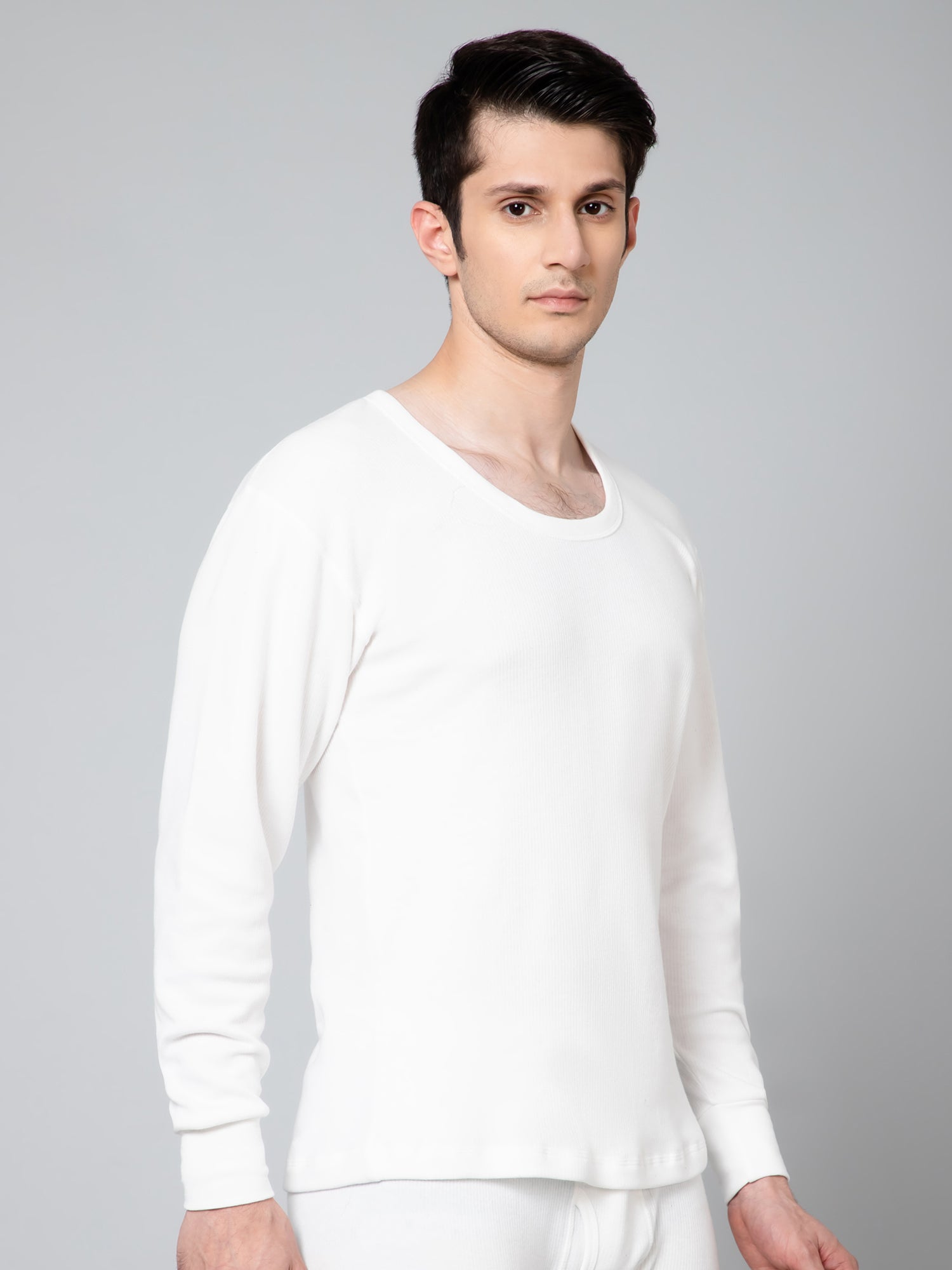 Cantabil Men Off White Thermal Top (7059030081675)