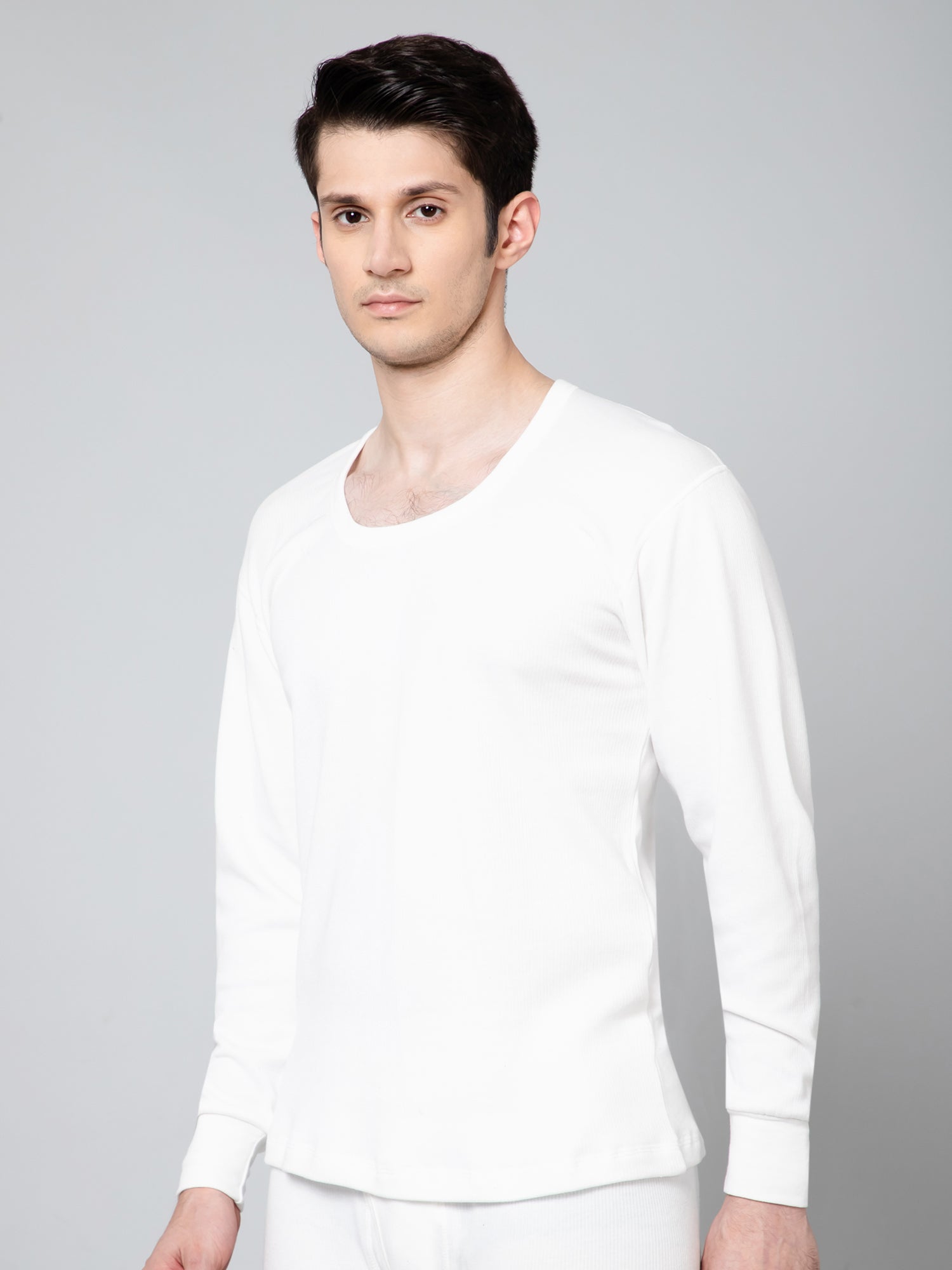 Cantabil Men Off White Thermal Top (7059030081675)