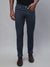 Cantabil Men Blue Cotton Blend Self Design Regular Fit Casual Trouser (7113696510091)