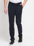 Cantabil Men Navy Blue Solid Cotton Regular Fit Casual Trouser (6732515836043)