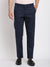 Cantabil Men Blue Cotton Blend Solid Regular Fit Casual Trouser (6768437559435)