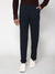 Cantabil Men Navy Blue Cotton Blend Solid Regular Fit Casual Trouser (7113884336267)