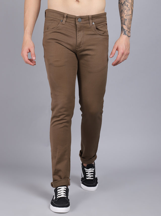 Buy Cantabil Dark Brown Regular Fit Trousers for Men Online  Tata CLiQ