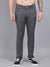 Cantabil Men Grey Cotton Blend Solid Regular Fit Casual Trouser (6853850333323)