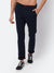 Cantabil Men Navy Blue Cotton Blend Self Design Regular Fit Casual Trouser (6930313674891)