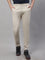 Cantabil Men Beige Cotton Blend Self Design Regular Fit Casual Trouser (7091766591627)