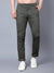Cantabil Men Olive Cotton Blend Solid Regular Fit Casual Trouser (7089858412683)