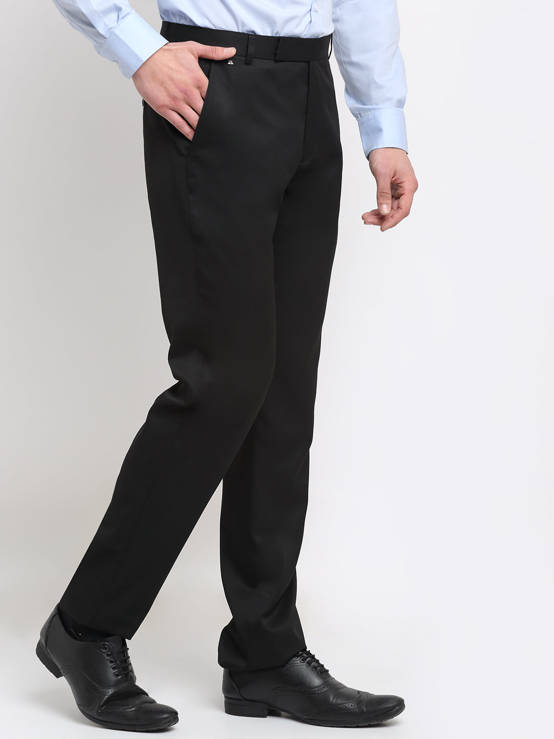 Cantabil Men's Black Trouser (6732696060043)