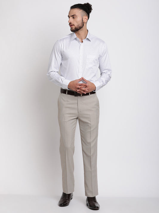 Cantabil Men's Beige Formal Trousers (6768442441867)