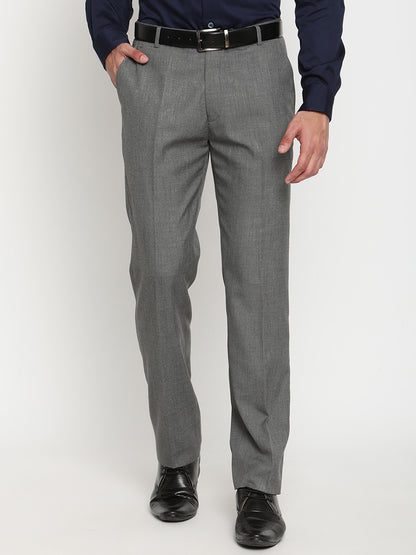 Cantabil Men's Grey Formal Trousers (6794638065803)