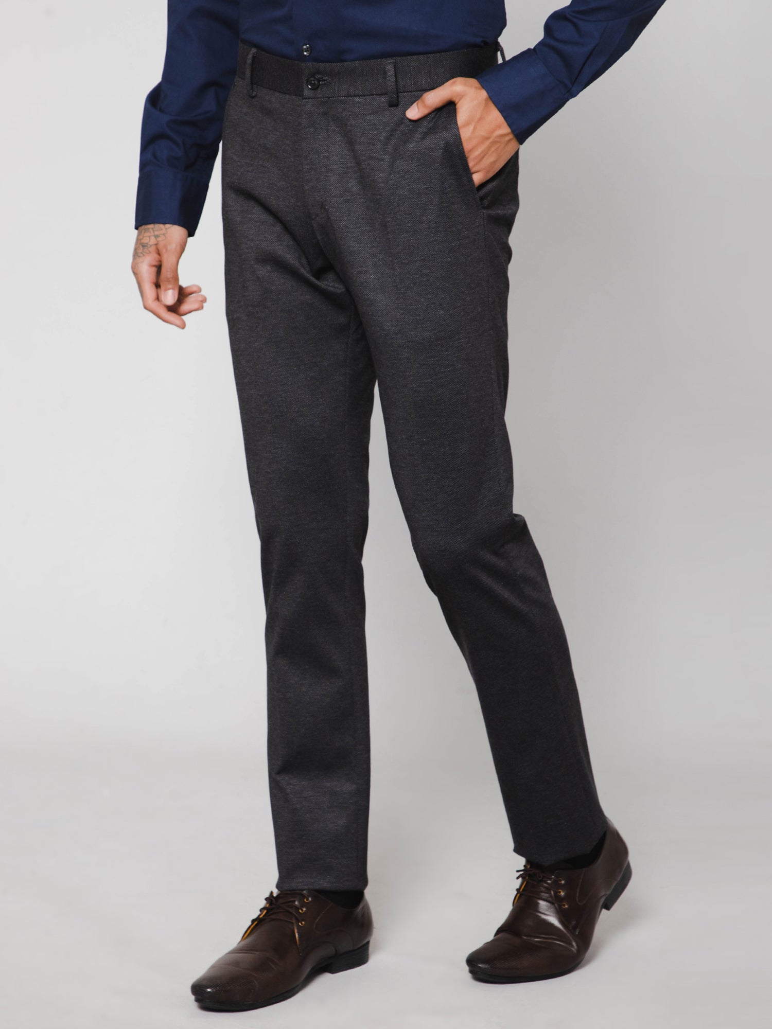 Buy Van Heusen Grey Trousers Online  812034  Van Heusen
