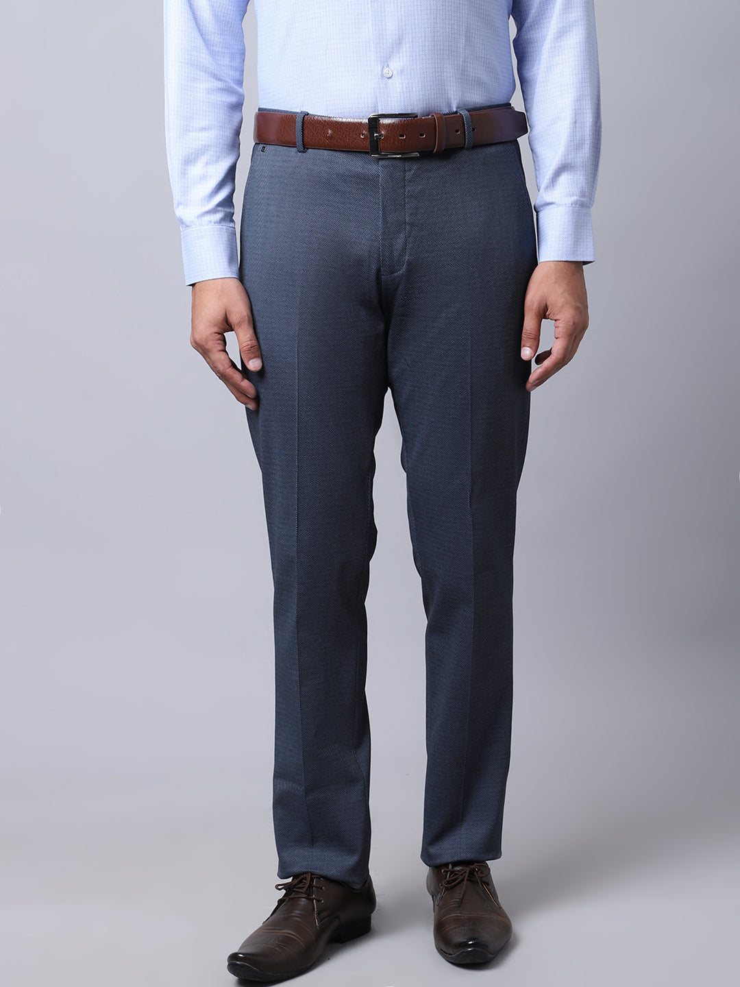 Cantabil Men's Navy Formal Trousers (7018662756491)