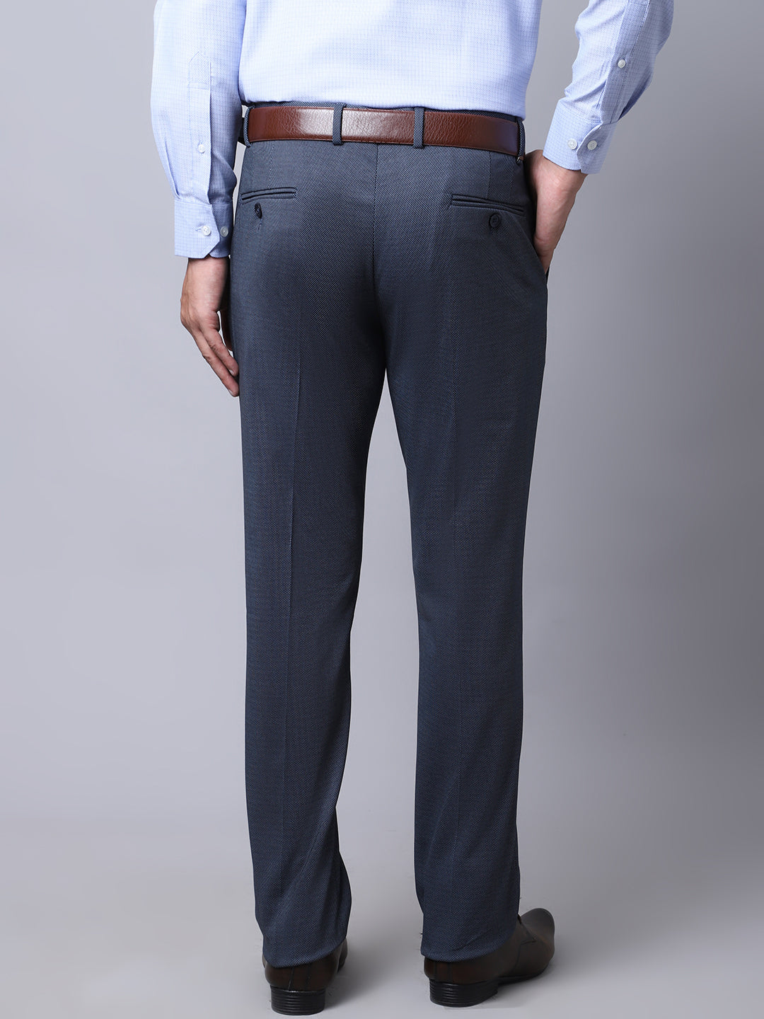 Cantabil Men's Navy Formal Trousers (7018662756491)