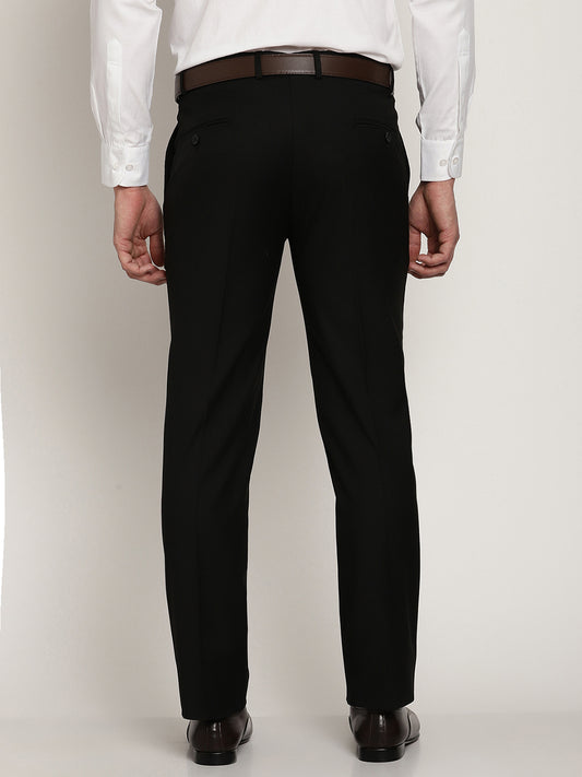 Cantabil Men's Black Formal Trousers (6829057212555)