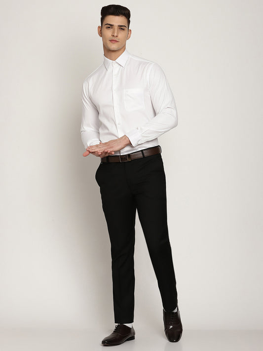 Cantabil Men's Black Formal Trousers (6829057212555)