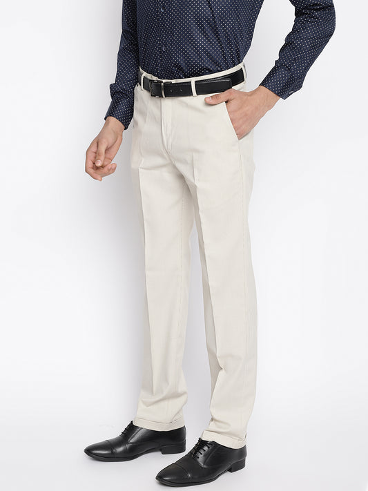 Cantabil Men  Beige Trouser (7047328956555)