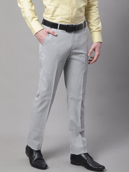 Cantabil Men's Light Grey Trouser (7071209881739)