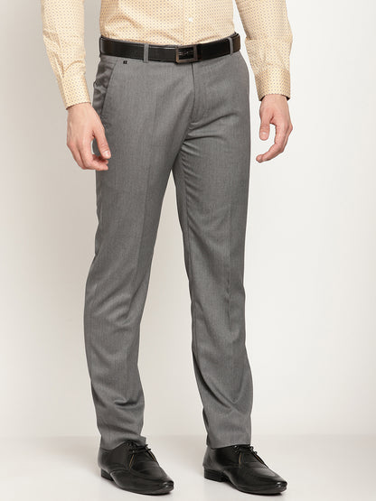 Cantabil Men's Grey Formal Trousers (6829063405707)