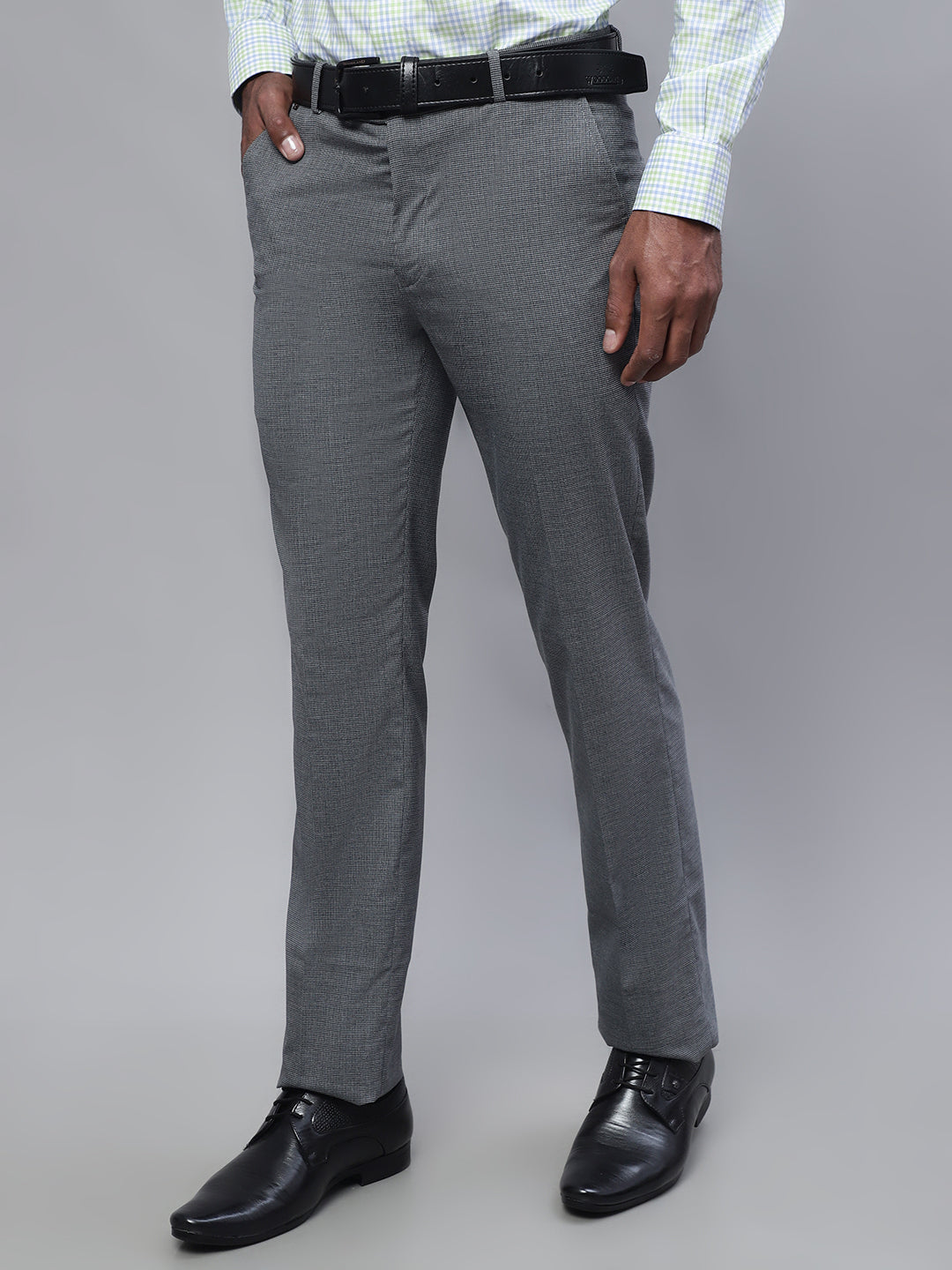 Buy Mast & Harbour Men Grey & Maroon Checked Regular Fit Trousers - Trousers  for Men 17579406 | Myntra