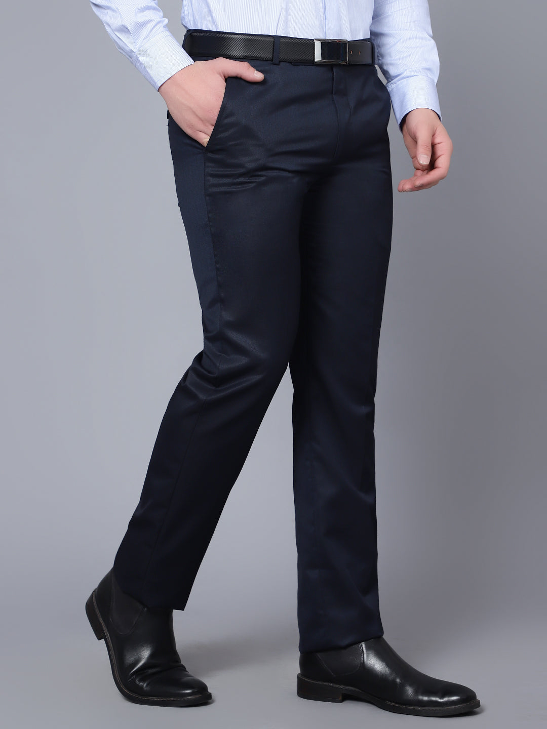 Cantabil Men Navy Trouser (7089823056011)