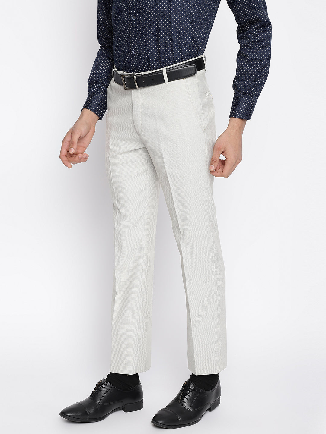 Buy Cantabil Men Grey Regular Fit Formal Trouser (MTRF00023_Grey_30) at  Amazon.in