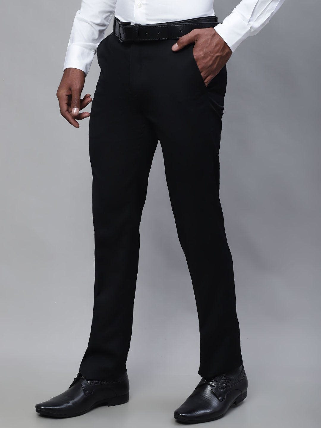 Cantabil Men Black Trouser (7114276307083)