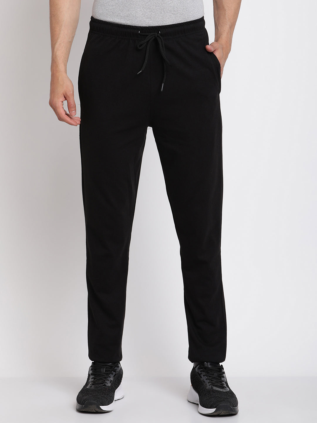 Cantabil Men's Black Track Pants (6769635557515)