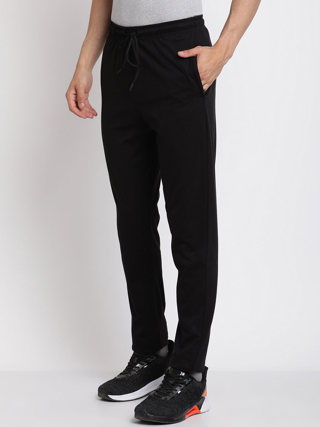 Slim fit cotton Joggers- Black – Zebo Active Wear