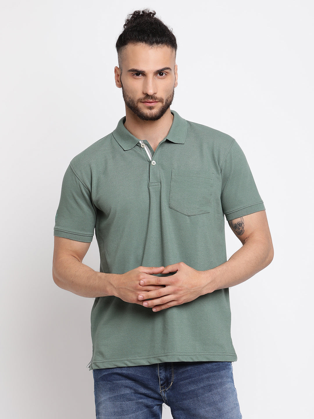 Cantabil Men's Green T-Shirt (6768495394955)