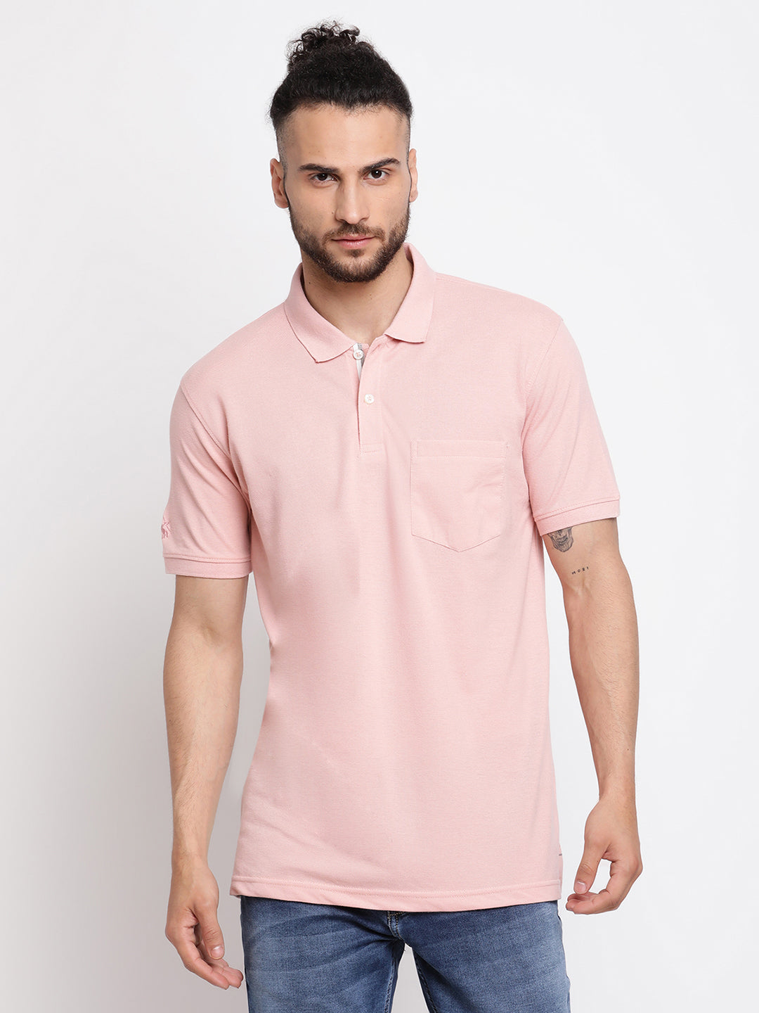 Cantabil Men's Pink T-Shirt (6768530391179)