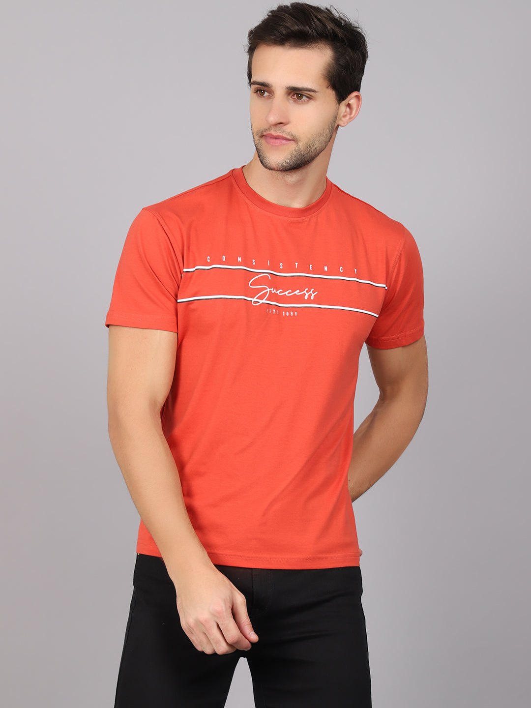 Cantabil Men's Rust T-Shirt (6842686210187)