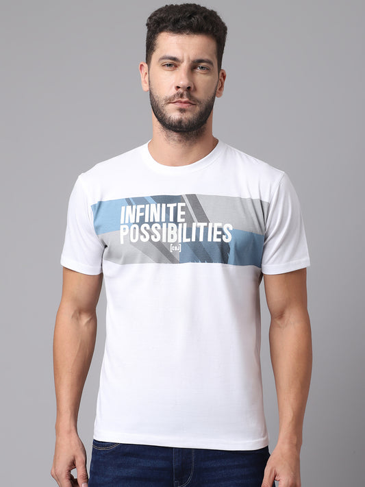 Cantabil Men White T-Shirt (7048966439051)