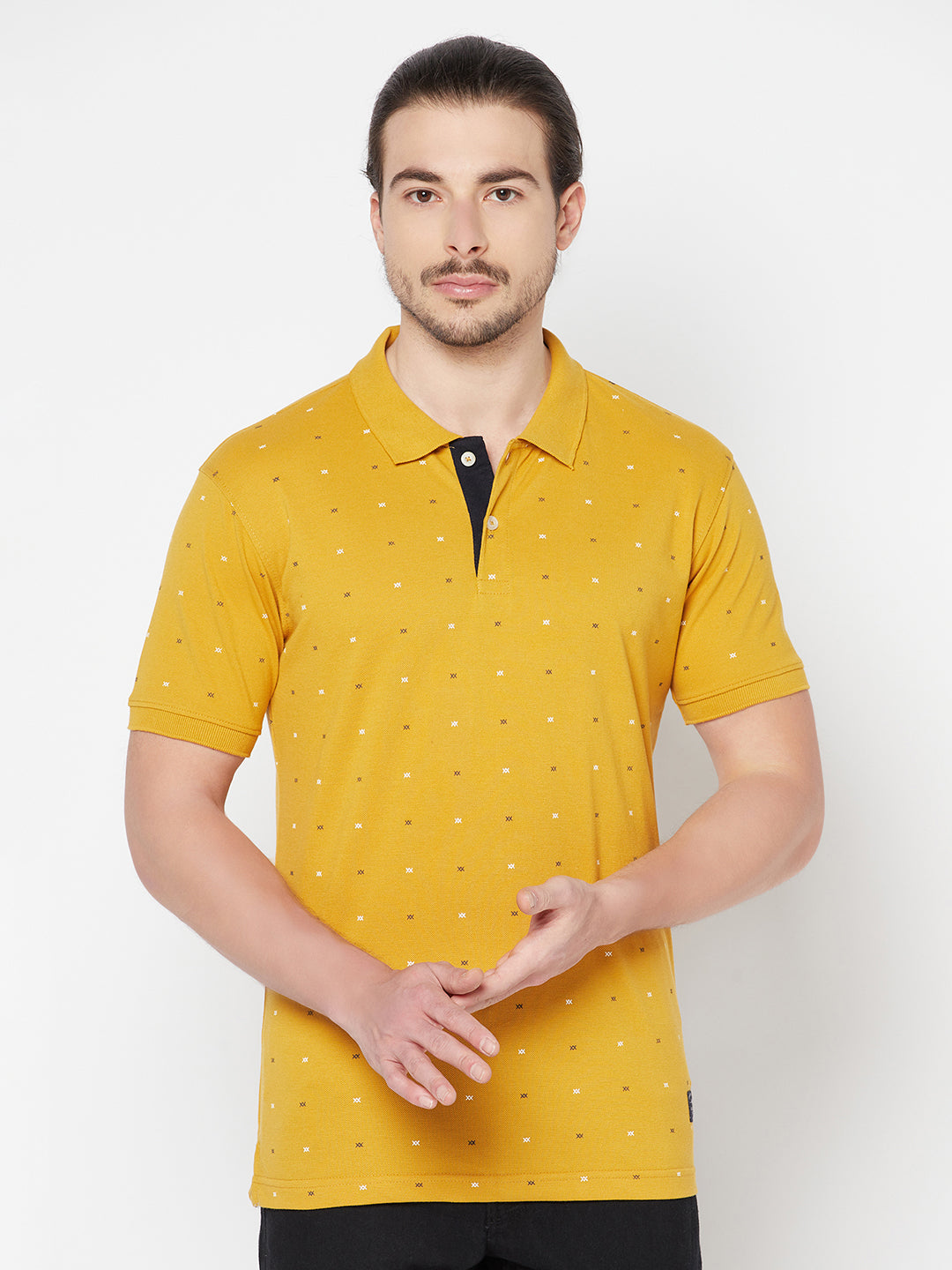 Cantabil Men's Mustard T-Shirt (6817127039115)