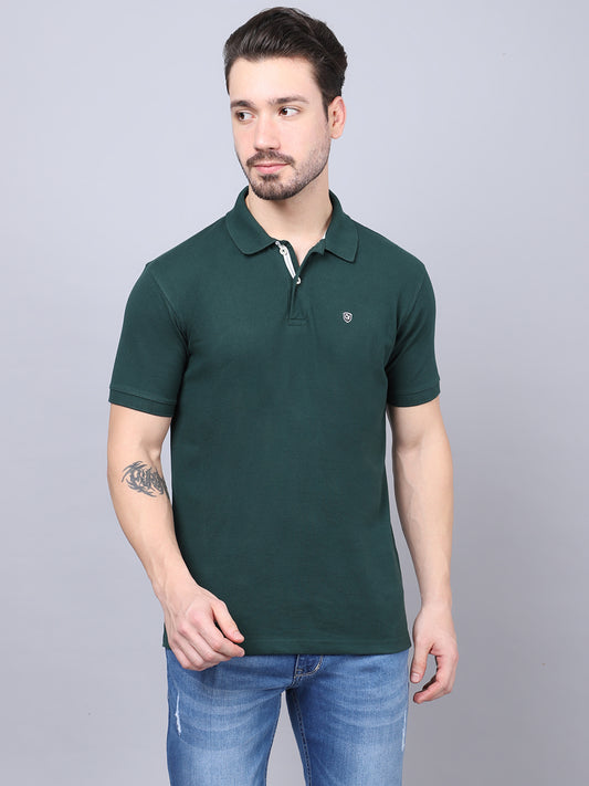 Cantabil Mens Bottle Green T-Shirt (7048937177227)
